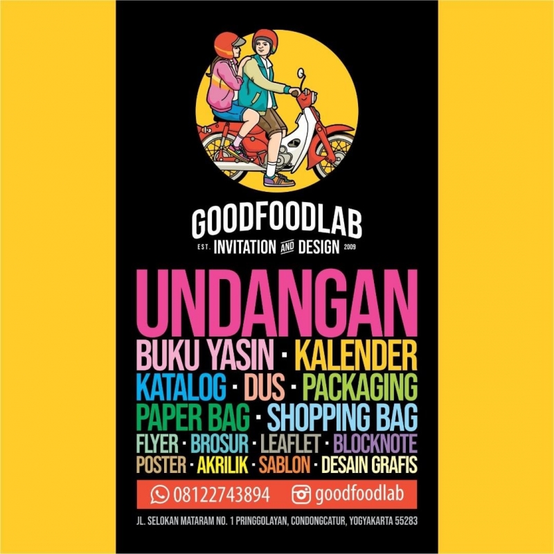 Menu GoodfoodLab 
Yogyakarta
Est. 2009

#undangan #bukuyasin #dus #kemasan 