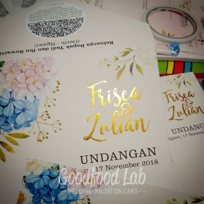 Finishing Produksi Undangan Aster Single Softcover Amplop 